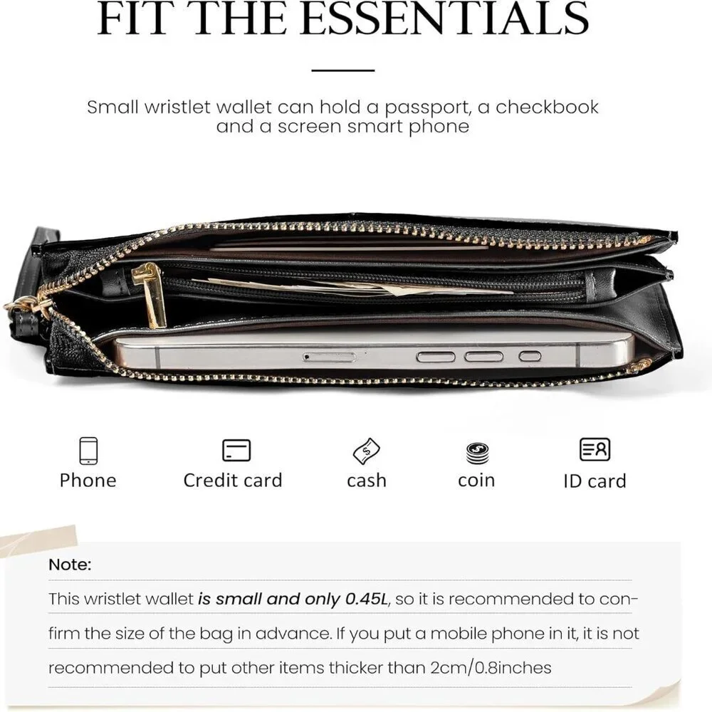 N/A leather wristlet